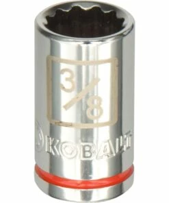 Kobalt Sockets & Socket Sets Standard (SAE) 1/4-in Drive 12-point 3/8-in Shallow Socket