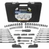 Kobalt Mechanics Tool Sets Universal 115-Piece Standard (SAE) and Metric Combination Matte Mechanics Tool Set (1/4-in; 3/8-in)