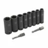 Kobalt Impact Sockets & Impact Socket Sets 10-Piece Metric 3/8-in Drive Set 6-Point Impact Socket Set