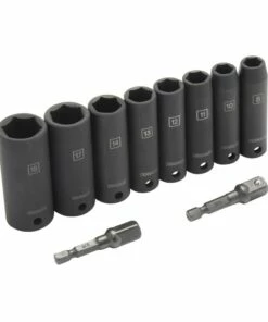 Kobalt Impact Sockets & Impact Socket Sets 10-Piece Metric 3/8-in Drive Set 6-Point Impact Socket Set