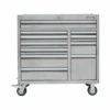 Kobalt Bottom Tool Cabinets 3000 Series 41-in W x 41-in H 11-Drawer Stainless Steel Rolling Tool Cabinet (Stainless Steel)