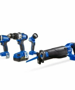 Kobalt Power Tool Combo Kits 4-Tool 24-Volt Max Brushless Power Tool Combo Kit with Soft Case (1-Battery Included and Charger Included) -Kobalt Sales Shop 08796438