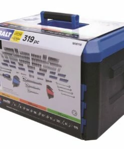 Kobalt Mechanics Tool Sets 319-Piece Standard (SAE) and Metric Combination Polished Chrome Mechanics Tool Set (1/4-in; 3/8-in) -Kobalt Sales Shop 15280779