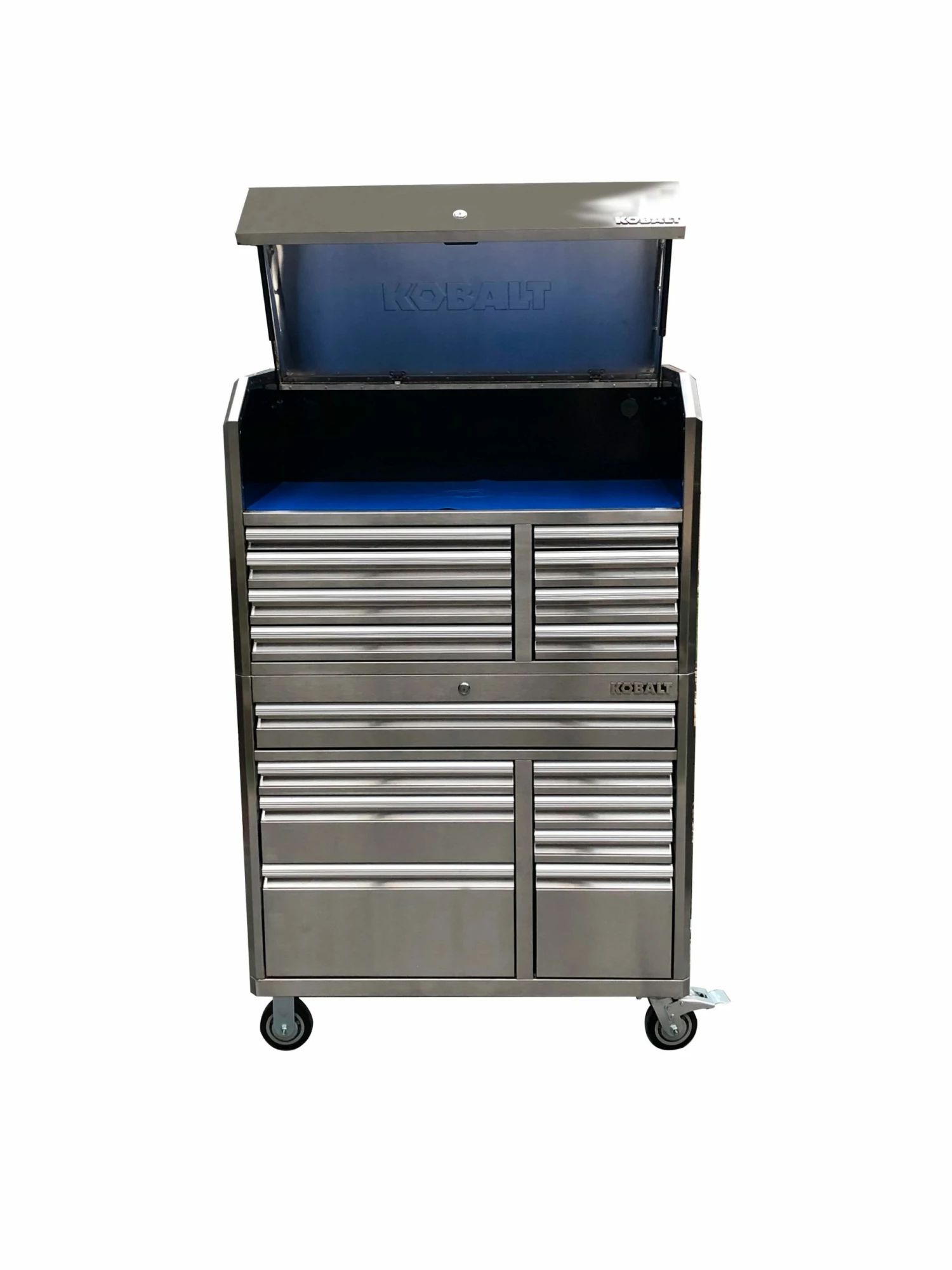 Kobalt Top Tool Chests 3000 Series 41-in W x 26.1-in H 8-Drawer Stainless Steel Tool Chest (Stainless Steel) 10 Kobalt Top Tool Chests 3000 Series 41-in W x 26.1-in H 8-Drawer Stainless Steel Tool Chest (Stainless Steel) - Image 10