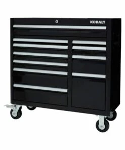 Kobalt Bottom Tool Cabinets 3000 Series 41-in W x 37.5-in H 8-Drawer Steel Rolling Tool Cabinet (Black) -Kobalt Sales Shop 15319016