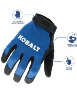 Kobalt Work Gloves Mens Polyester Utility Gloves, Large (1-Pair) -Kobalt Sales Shop 16396390