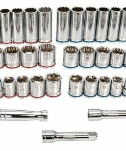 Kobalt Mechanics Tool Sets 232-Piece Standard (SAE) and Metric Combination Polished Chrome Mechanics Tool Set (1/4-in; 3/8-in; 1/2-in;) -Kobalt Sales Shop 16663701