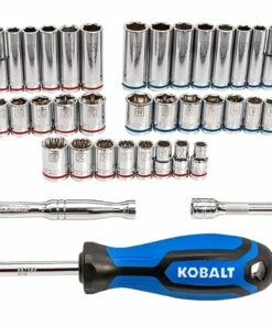Kobalt Mechanics Tool Sets 232-Piece Standard (SAE) and Metric Combination Polished Chrome Mechanics Tool Set (1/4-in; 3/8-in; 1/2-in;) -Kobalt Sales Shop 16663706