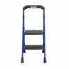 Kobalt Step Stools 2-Step 300-lb Capacity Black Steel Foldable Step Stool