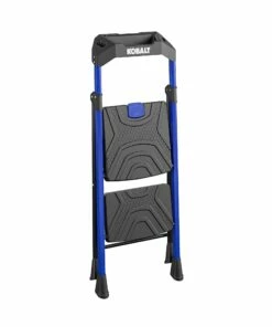 Kobalt Step Stools 2-Step 300-lb Capacity Black Steel Foldable Step Stool -Kobalt Sales Shop 17788048