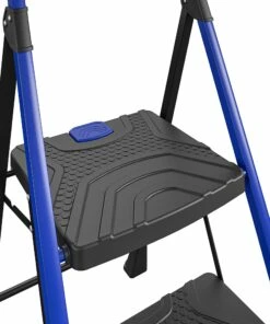 Kobalt Step Stools 2-Step 300-lb Capacity Black Steel Foldable Step Stool -Kobalt Sales Shop 17788049