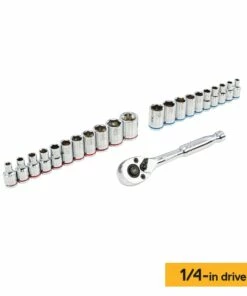 Kobalt Mechanics Tool Sets Centennial 100-Piece Standard (SAE) and Metric Combination Polished Chrome Mechanics Tool Set (1/4-in; 3/8-in) -Kobalt Sales Shop 40333059