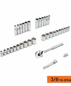 Kobalt Mechanics Tool Sets Centennial 100-Piece Standard (SAE) and Metric Combination Polished Chrome Mechanics Tool Set (1/4-in; 3/8-in) -Kobalt Sales Shop 40333065