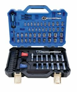 Kobalt Mechanics Tool Sets Centennial 100-Piece Standard (SAE) and Metric Combination Polished Chrome Mechanics Tool Set (1/4-in; 3/8-in) -Kobalt Sales Shop 40333068 scaled