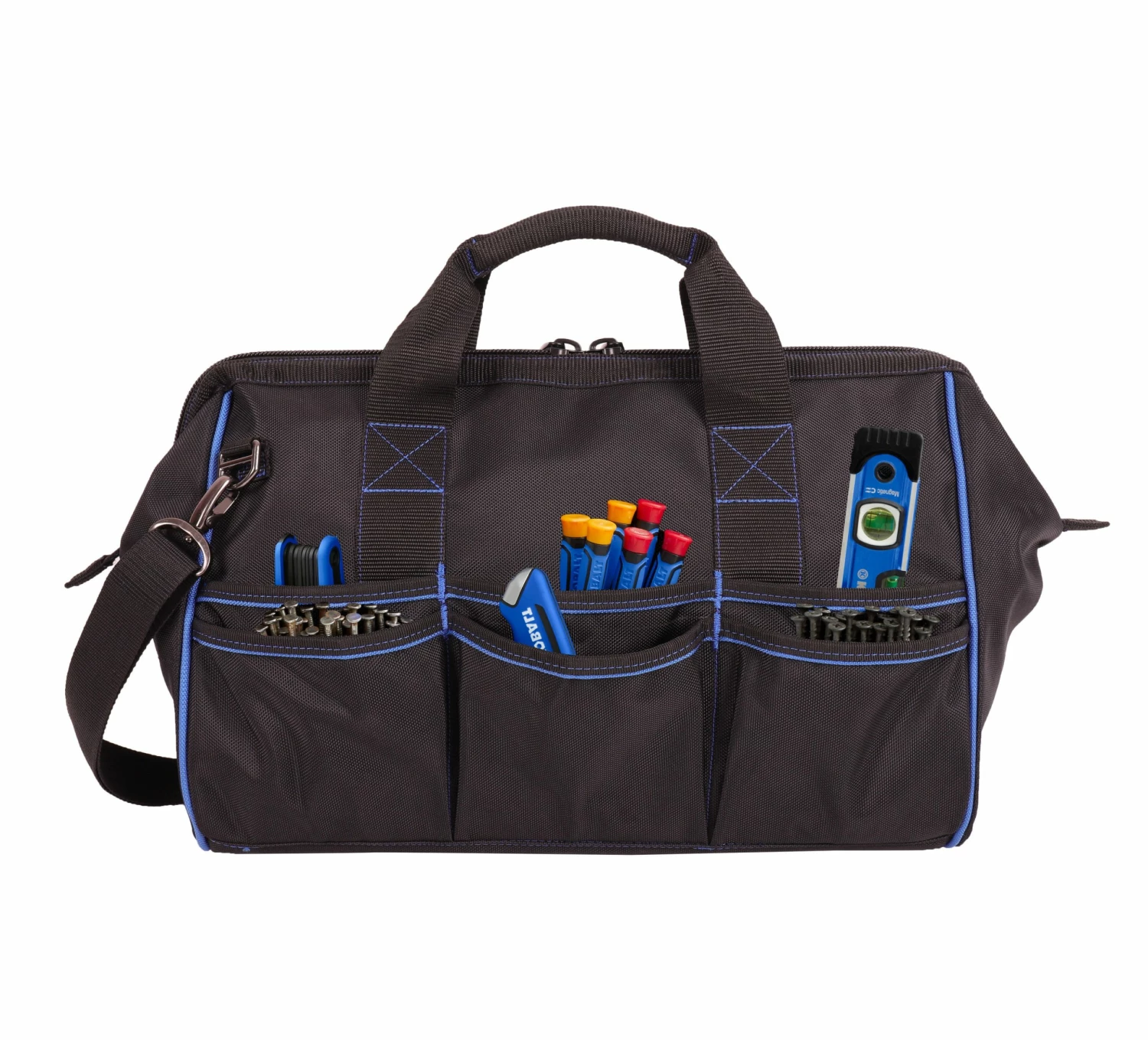 Kobalt Tool Bags Blue Black Polyester 16-in Zippered Cargo Bag 2 Kobalt Tool Bags Blue Black Polyester 16-in Zippered Cargo Bag - Image 2
