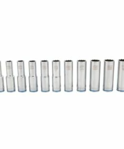 Kobalt Sockets & Socket Sets 11-Piece Metric 1/2-in Drive 12-point Set Deep Socket Set