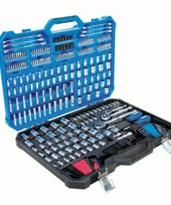 Kobalt Mechanics Tool Sets 309-Piece Standard (SAE) and Metric Combination Polished Chrome Mechanics Tool Set (1/4-in; 3/8-in) -Kobalt Sales Shop 44194578 scaled