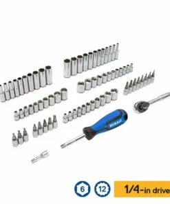 Kobalt Mechanics Tool Sets 309-Piece Standard (SAE) and Metric Combination Polished Chrome Mechanics Tool Set (1/4-in; 3/8-in) -Kobalt Sales Shop 44194581