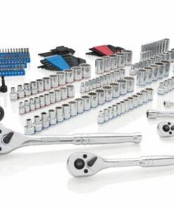 Kobalt Mechanics Tool Sets 309-Piece Standard (SAE) and Metric Combination Polished Chrome Mechanics Tool Set (1/4-in; 3/8-in) -Kobalt Sales Shop 44380414 scaled