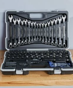 Kobalt Mechanics Tool Sets Universal 115-Piece Standard (SAE) and Metric Combination Matte Mechanics Tool Set (1/4-in; 3/8-in) -Kobalt Sales Shop 45373527