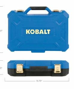 Kobalt Mechanics Tool Sets Centennial 100-Piece Standard (SAE) and Metric Combination Polished Chrome Mechanics Tool Set (1/4-in; 3/8-in) -Kobalt Sales Shop 47969896 scaled